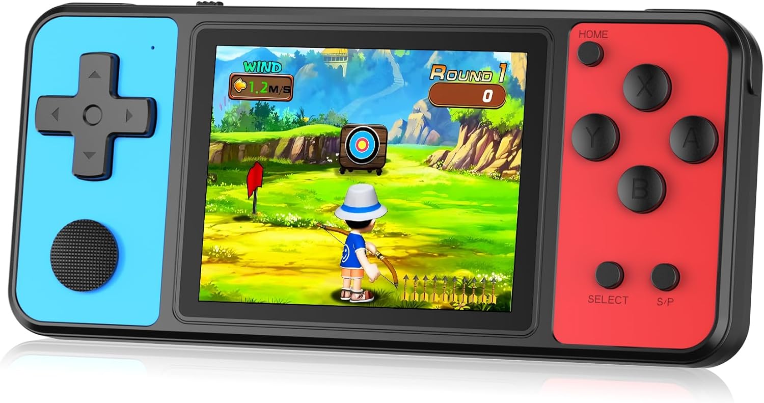 Detalle de ZHISHAN 32-bit handheld games console for kids with built-in 139 games and 3.0" IPS screen