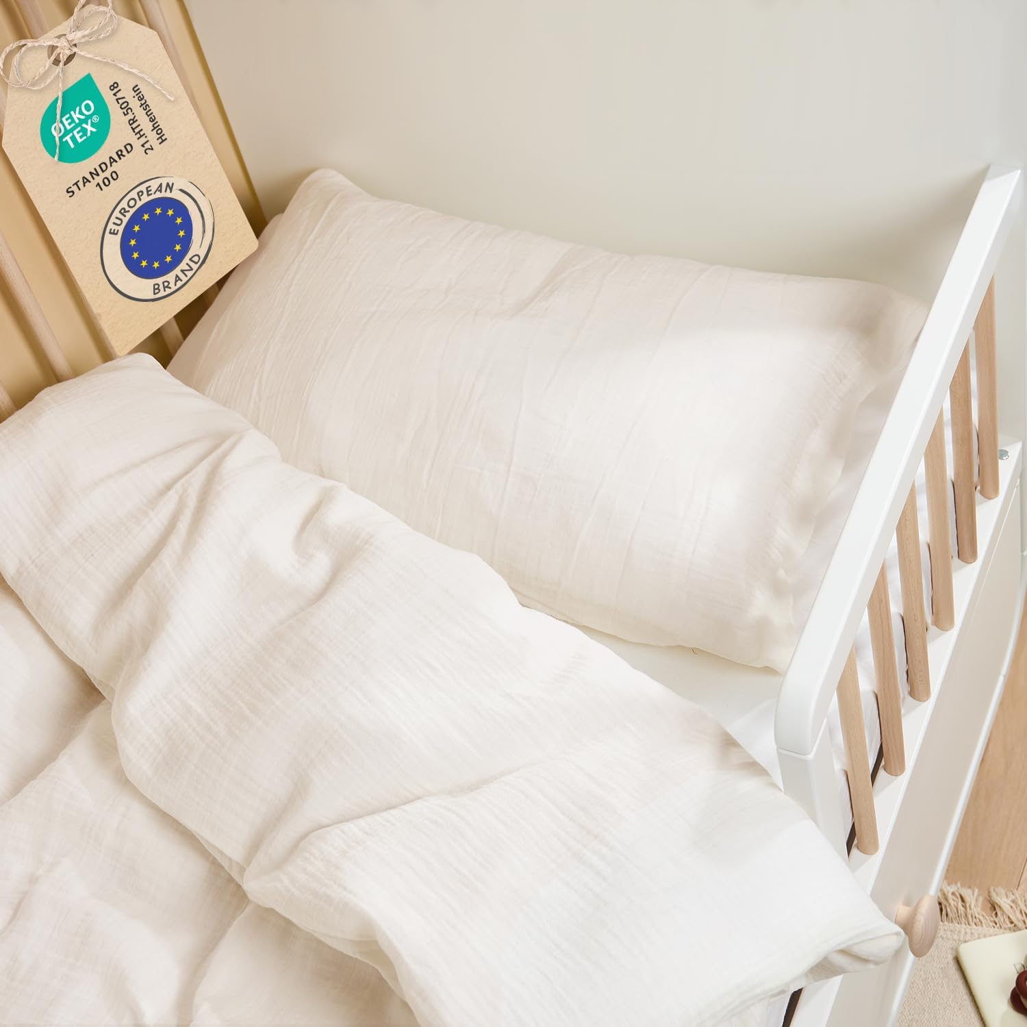 Laleni Linge de lit Enfant 100x135 cm mousseline en coton