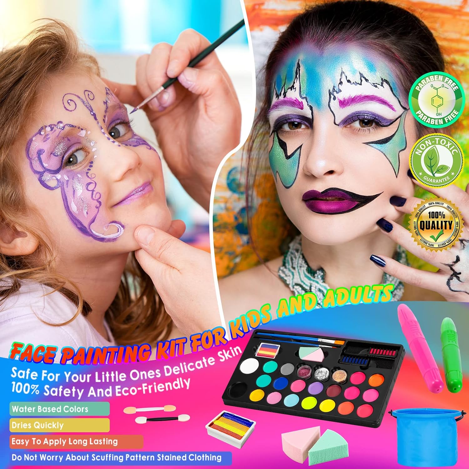 Detalle de Schminke-Set mit 20 Farben