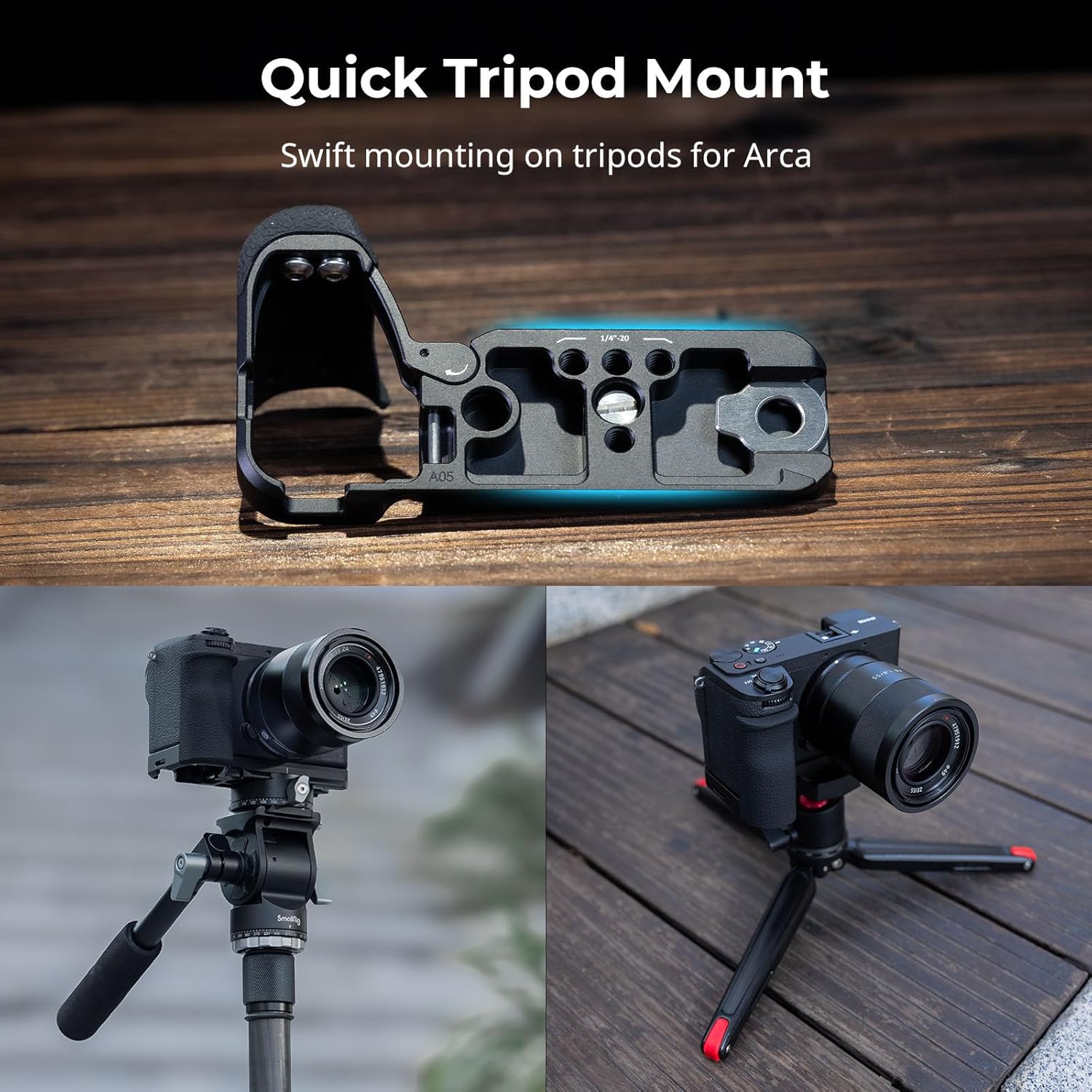 Thumbnail 4 de SmallRig A6700 Poignée en L en Silicone pour Sony Alpha 6700 – plaque Arca incluse