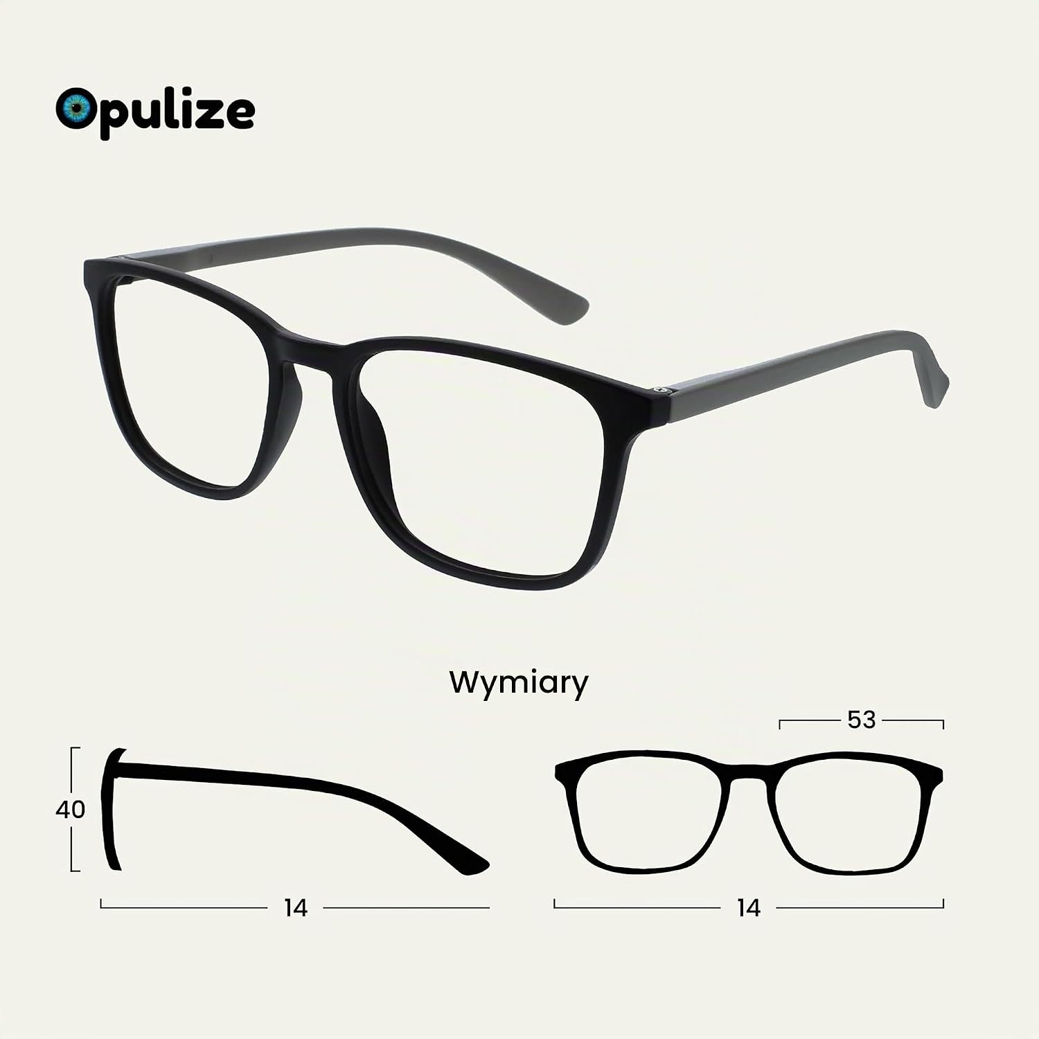 Thumbnail 1 de OPULIZE Max R78 – duże, prostokątne okulary do czytania unisex