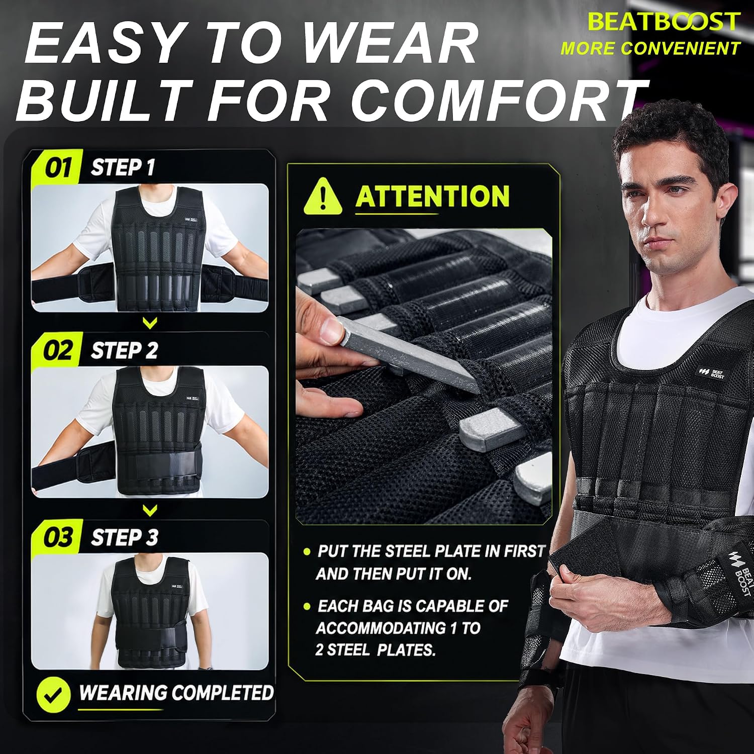 Detalle de Beatboost Weighted Vest 20 lb