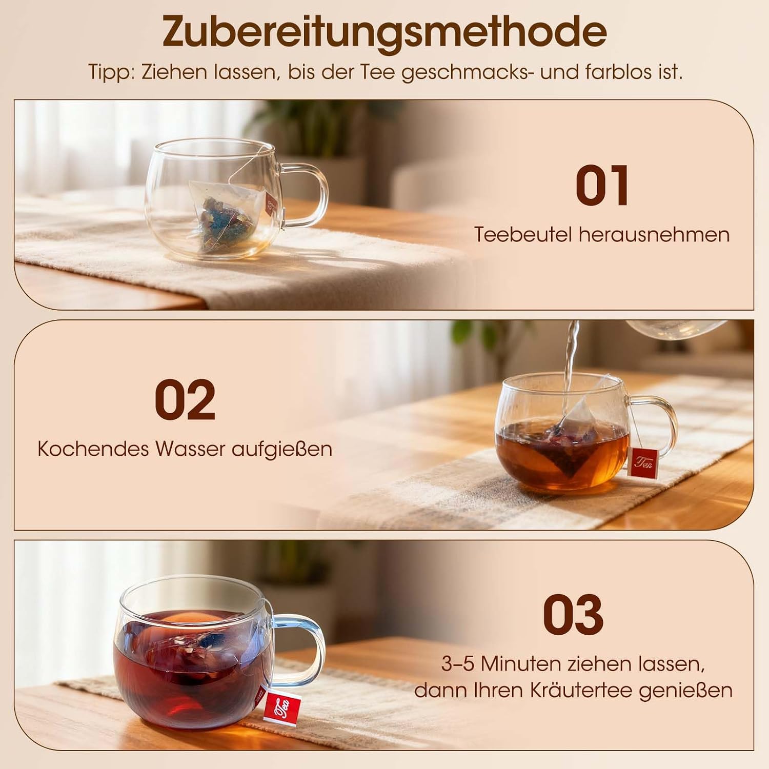 Thumbnail 6 de 25 Beutel Ginseng Acht Schätze Tee – Premium Kräutertee koffeinfrei, traditionell mit Ginseng, Maca & roten Datteln
