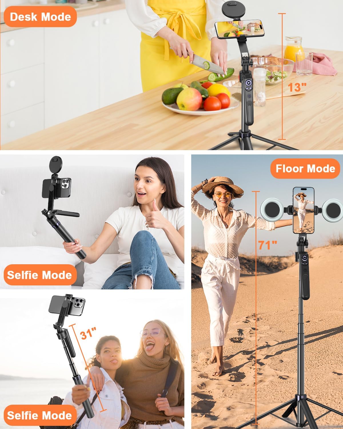 Thumbnail 5 de Yeaki 71” Auto Face Tracking Tripod for iPhone