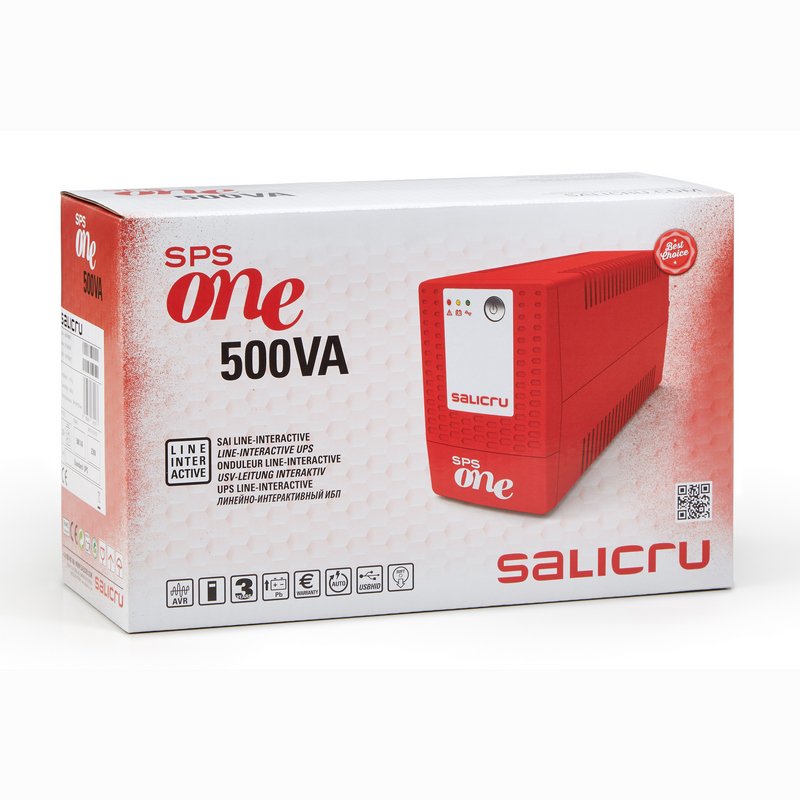 Detalle de Salicru SPS One 500VA V2 SAI: protección fiable para tu oficina y hogar