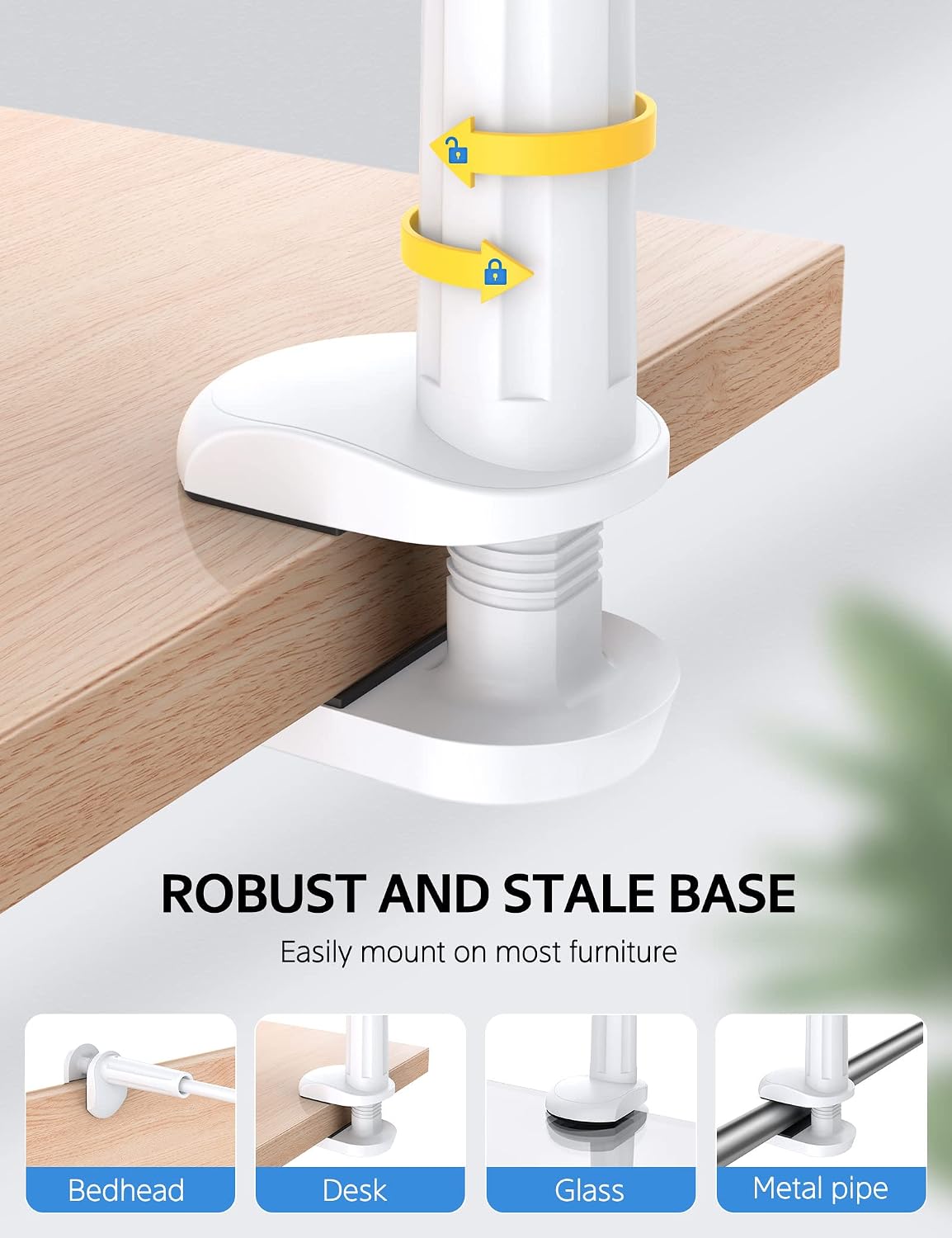 Detalle de Rupoku Gooseneck Tablet Holder Phone Stand review: versatile 360° adjustability for beds, desks and sofas
