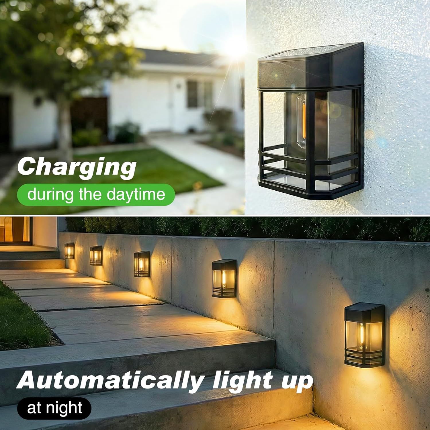 Thumbnail 3 de nipify Solar Wandleuchte Außen – 6er-Set, 3000 K Warmweiß, IP65, kabellos