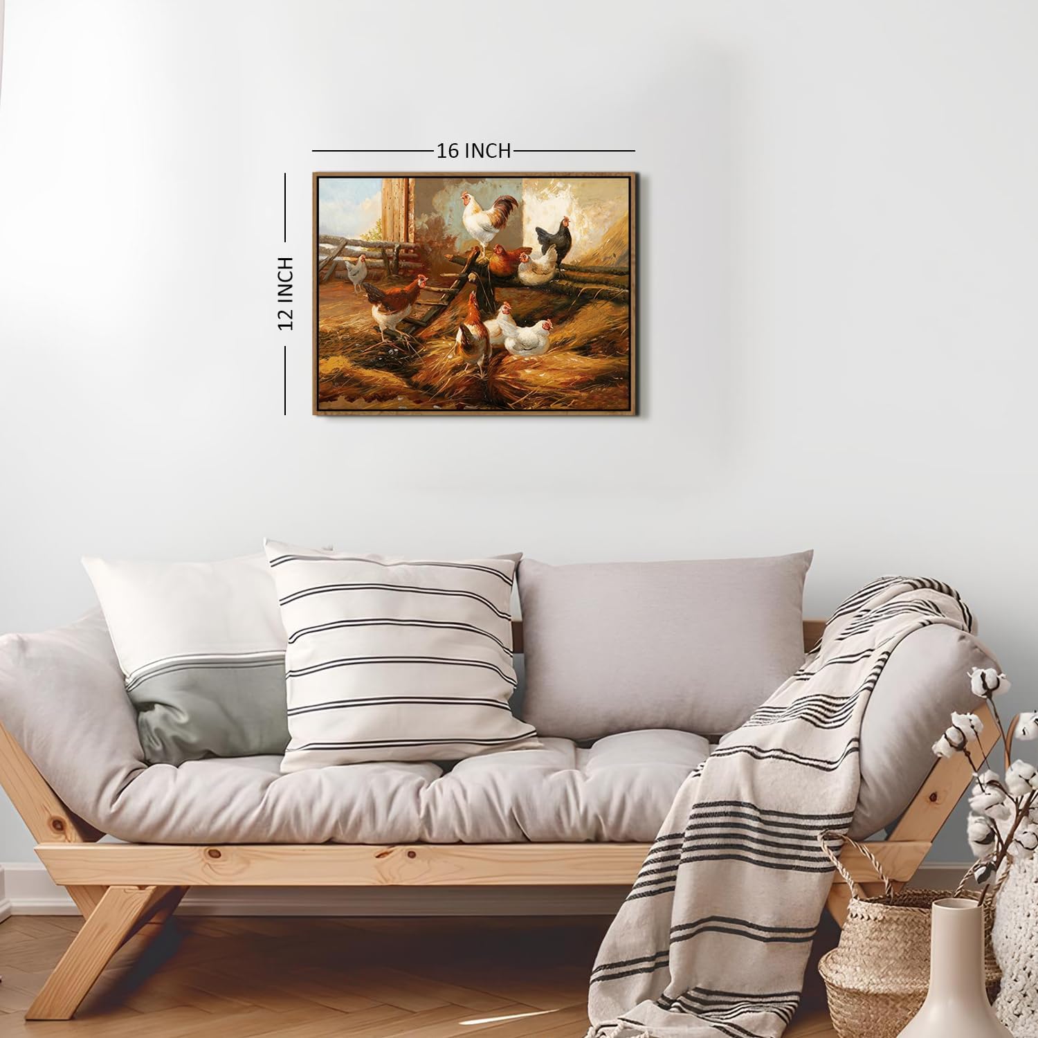 Thumbnail 6 de Funny Chicken Wall Art Framed Prints – 12x16" Watercolour Roosters for Kitchen and Dining