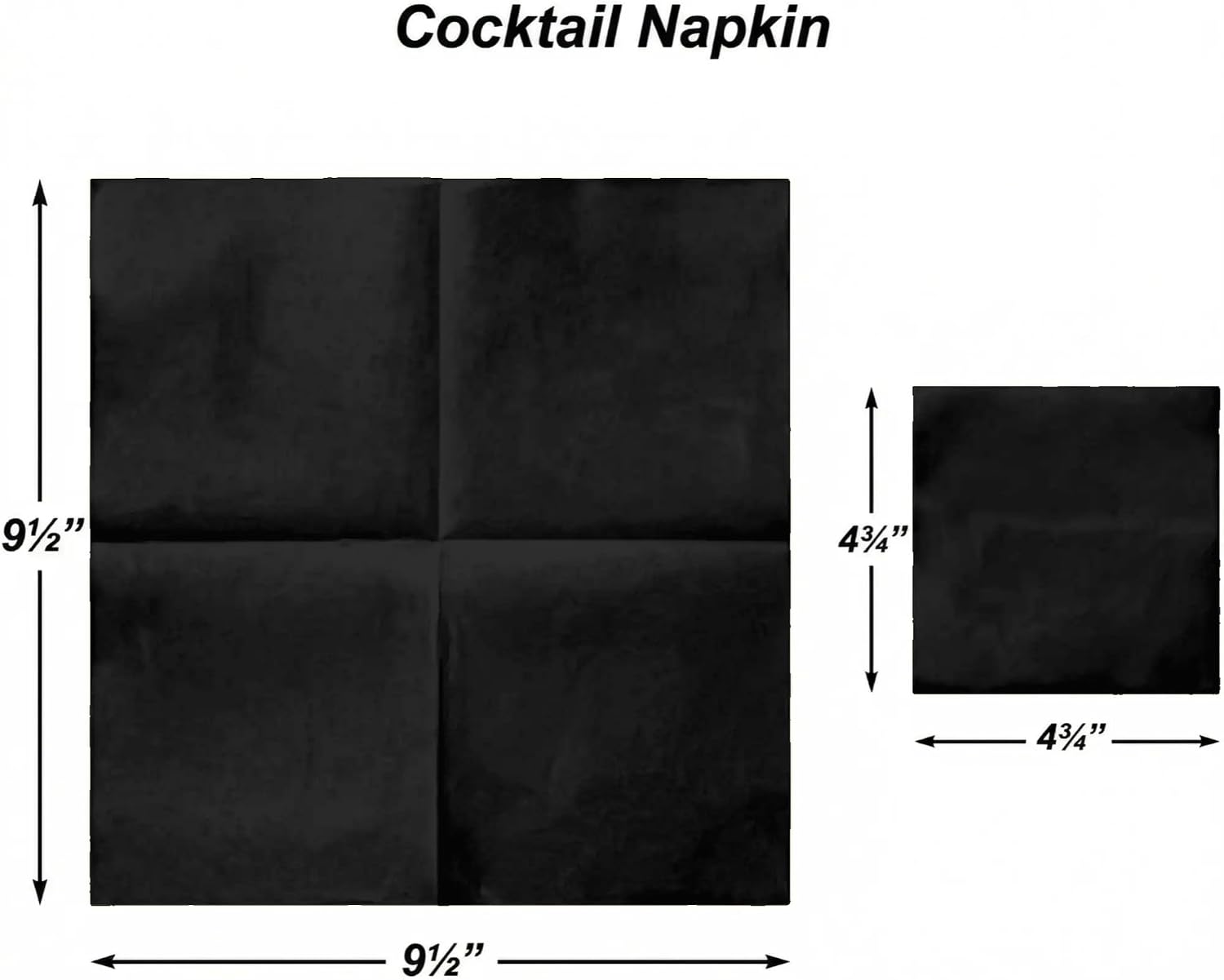 Thumbnail 2 de AH AMERICAN HOMESTEAD Black Linen-Like Cocktail Napkins (100 Count) – Premium Disposable/Reusable, 4.75in x 4.75in