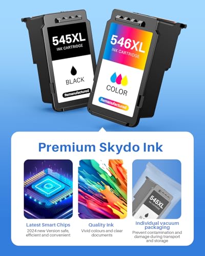 Detalle de Skydo PG-545XL CL-546XL cartucce compatibili Canon, multipack nero e colore
