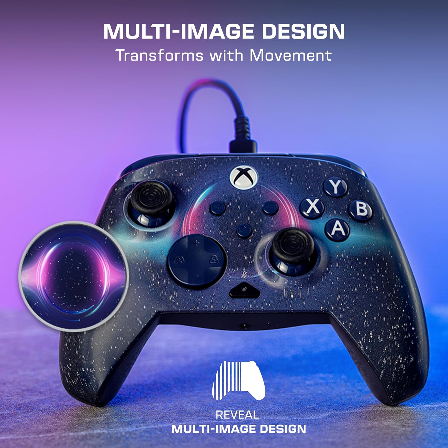 Detalle de Turtle Beach Rematch Advanced Wired Gaming Controller (Dark Cosmos) for Xbox & PC