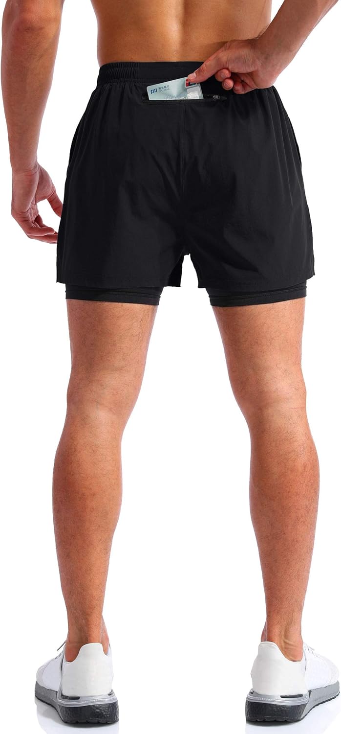 Thumbnail 3 de Pudolla Men’s 2-in-1 Running Shorts 5