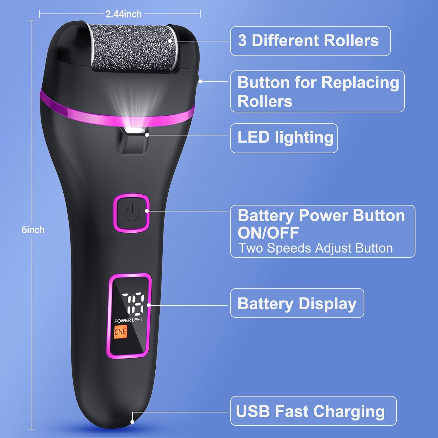 Thumbnail 1 de Wolady Râpe Pieds Électrique 1200 mAh 💅