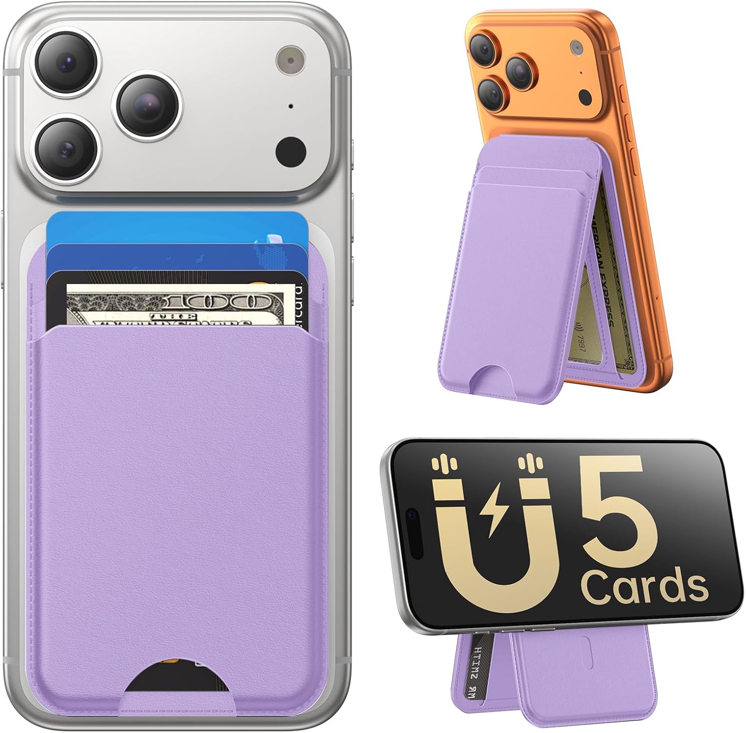 Thumbnail 6 de Fanseesy MagSafe Wallet with Stand for iPhone (5 Card Slots)