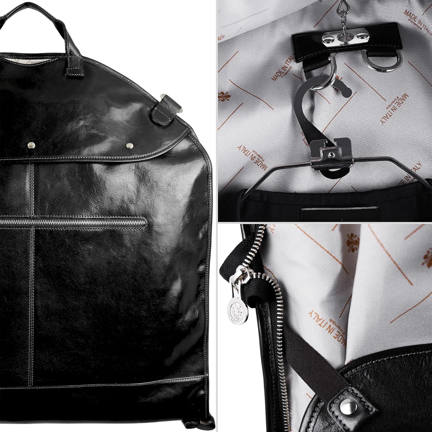 Thumbnail 4 de Time Resistance Leather Garment Bag – Suit Duffel Slim Carry-on