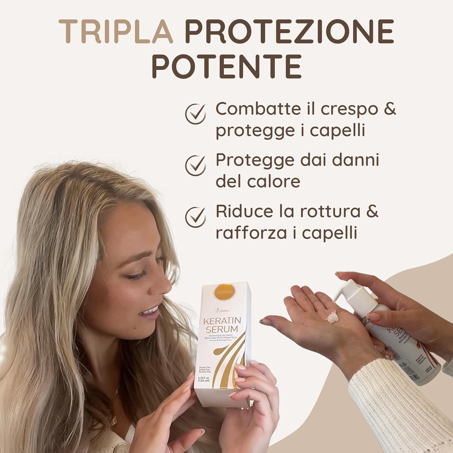 Thumbnail 3 de Vitamins Siero per Capelli alla Cheratina per capelli secchi