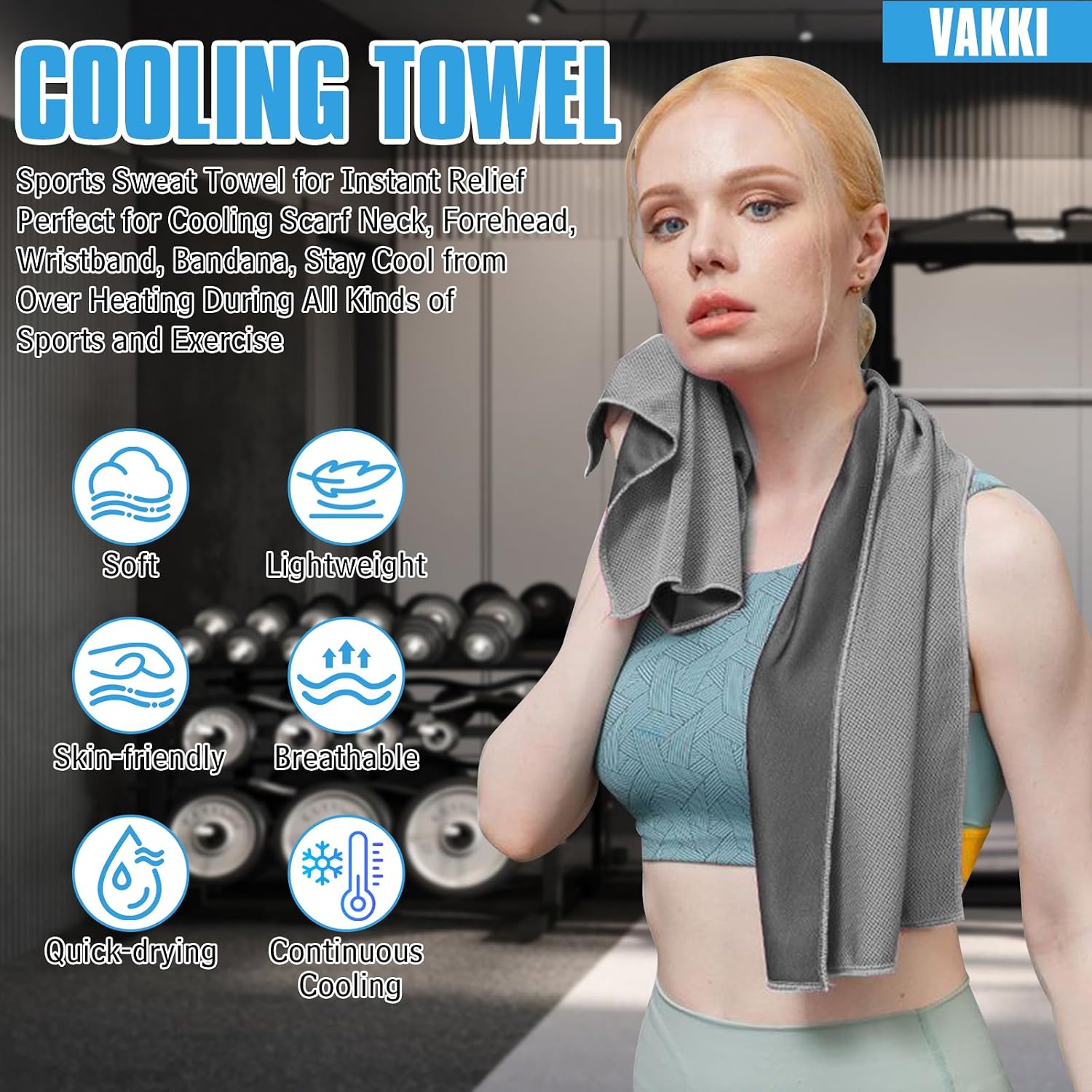 Detalle 2 de VAKKI Cooling Towel for Sports