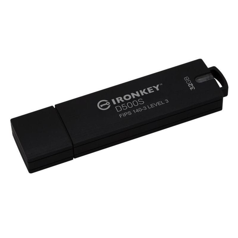 Detalle de Kingston IronKey D500S 32GB: USB de seguridad militar con cifrado hardware y resistencia extrema