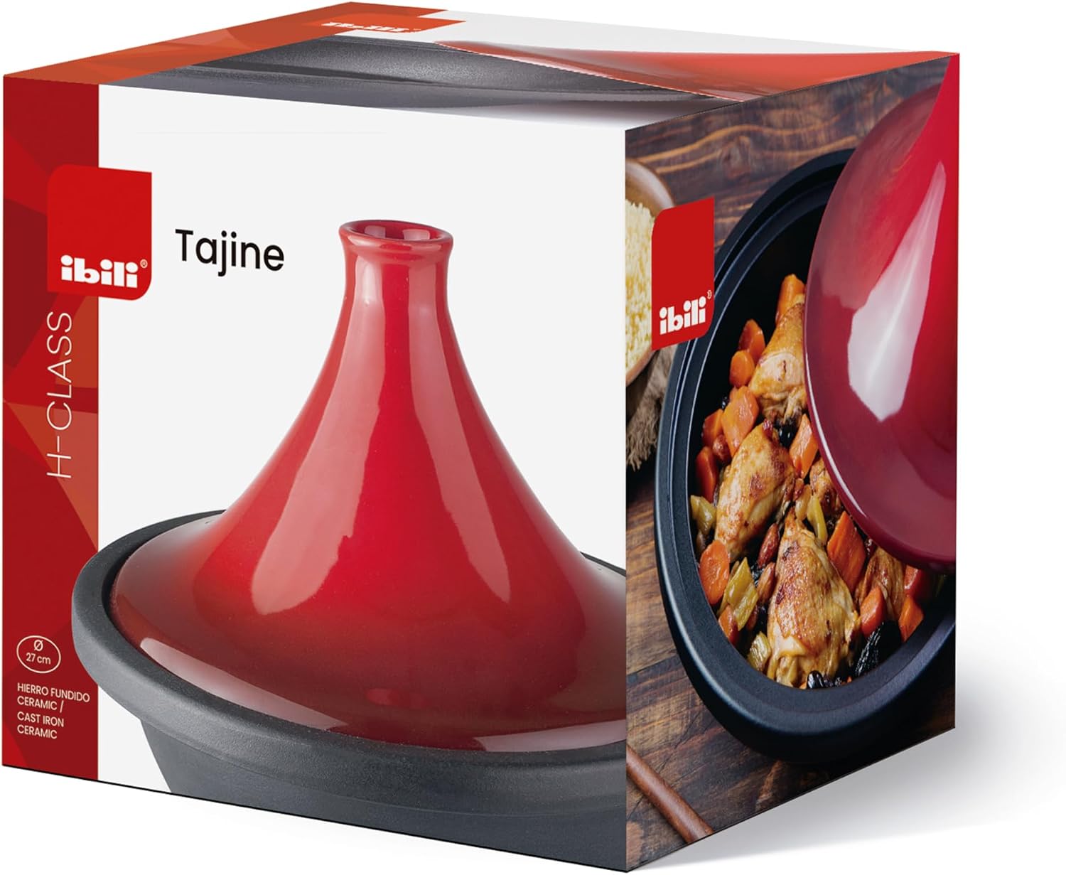 Thumbnail 6 de IBILI H-Class 32 cm – tajine żeliwny z ceramiczną pokrywą na indukcję