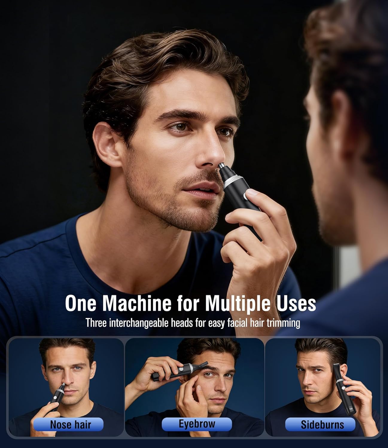 Detalle 2 de Rechargeable Nose Hair Trimmer 3-in-1