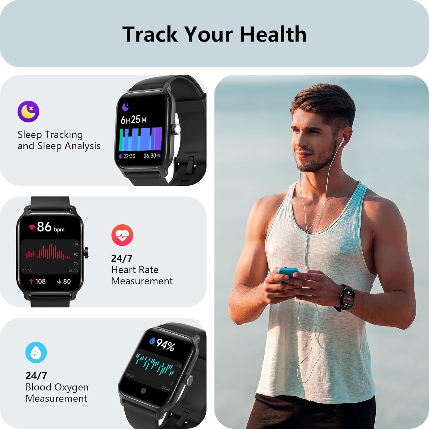 Detalle de Smart Watch 1.8" HD screen with Alexa