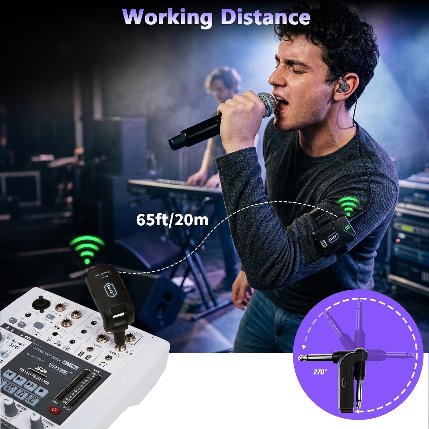 Thumbnail 6 de JOYO JW-07 Wireless In-Ear Monitor System, 2.4 GHz Mono, Rechargeable