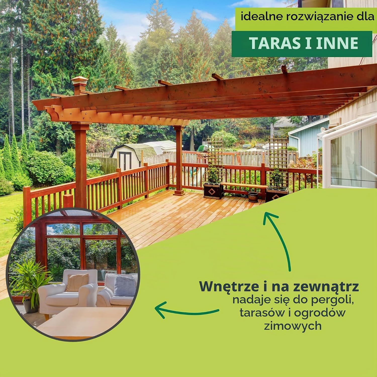 Detalle 1 de Windhager zestaw mocujący do żagli przeciwsłonecznych, system linowy do 7 x 2,7 m