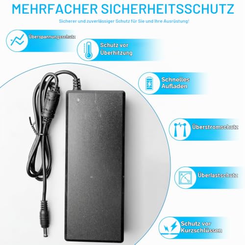 Detalle de GAOUTO 24V 5A Netzteil – 120 W DC-Netzteil für LED-Streifen, Router und mehr