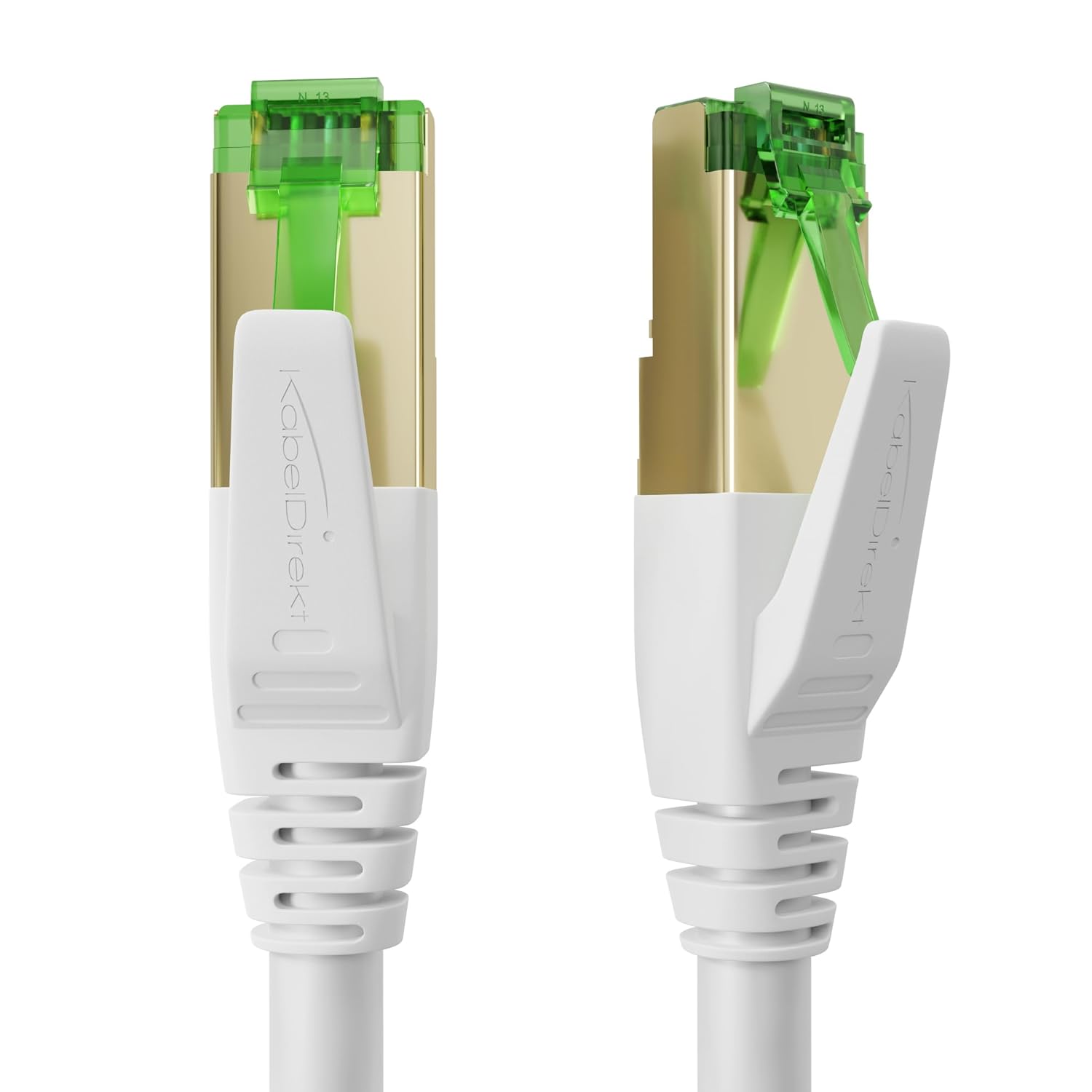 Detalle de KabelDirekt Cat 7 Netzwerkkabel, bruchfest – 3 m, weiß, 10 Gbit/s