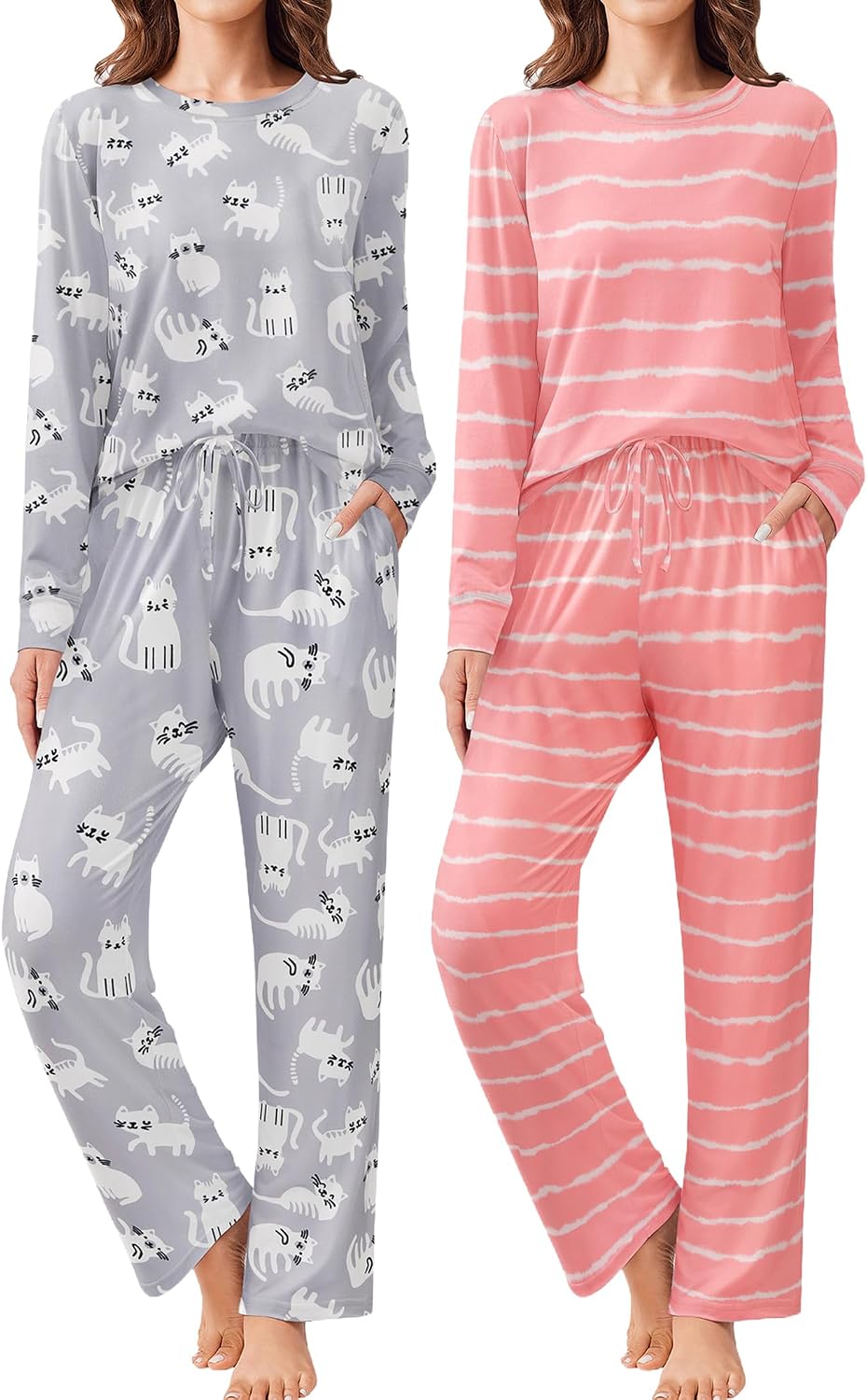 Detalle de Ekouaer Women's Pajama Set 2-Pack