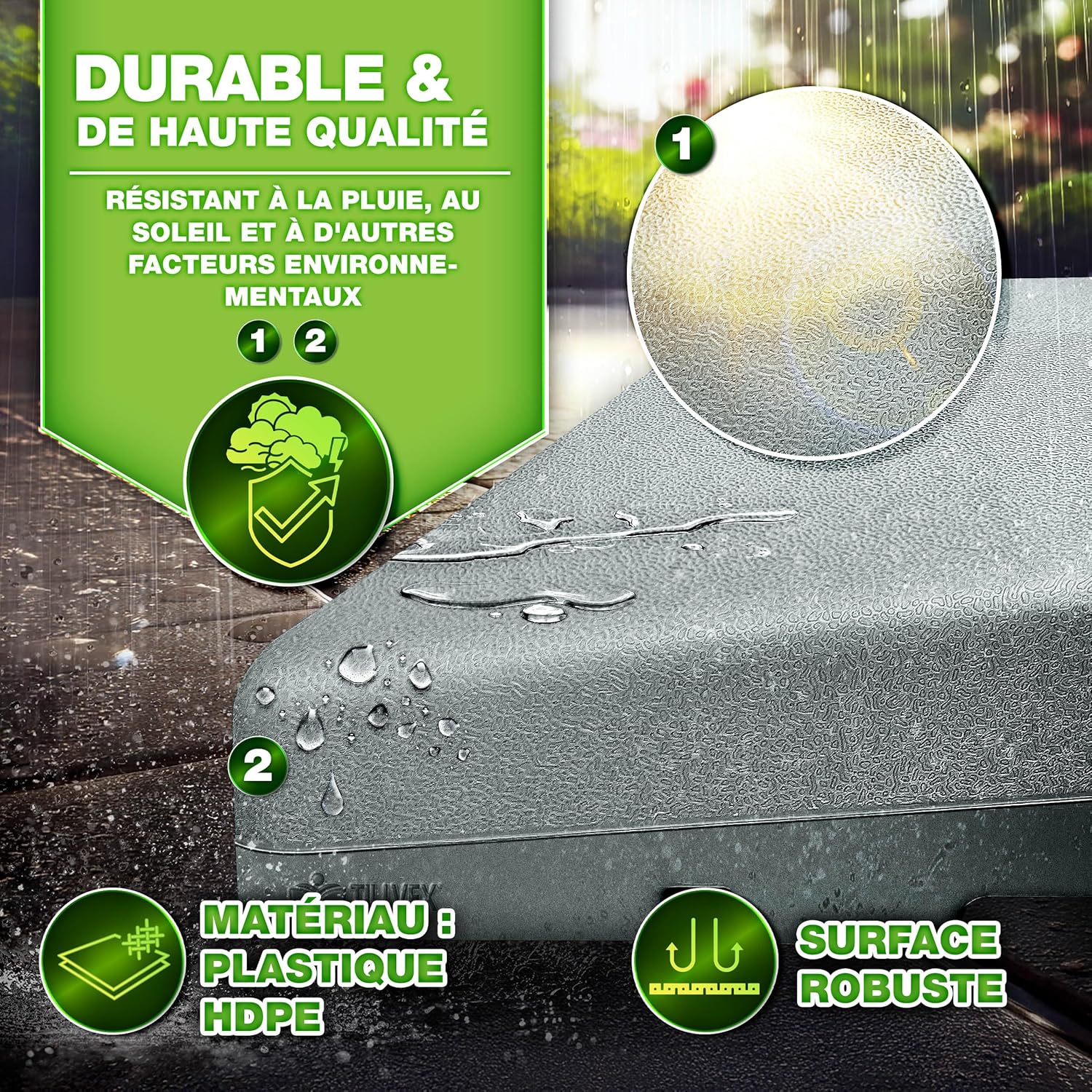 Thumbnail 3 de tillvex Lestage pied 90 litres 120 kg pour parasol