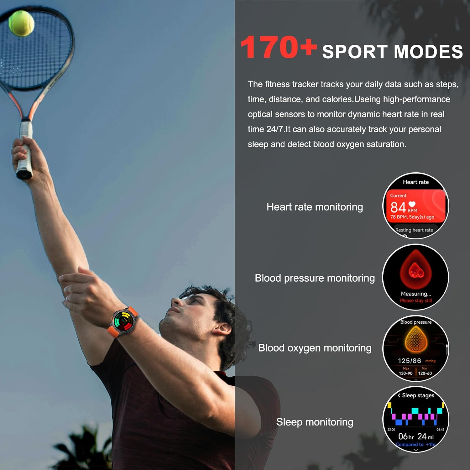 Thumbnail 6 de Military Smart Watch 1.43" AMOLED, GPS, 170+ Modes