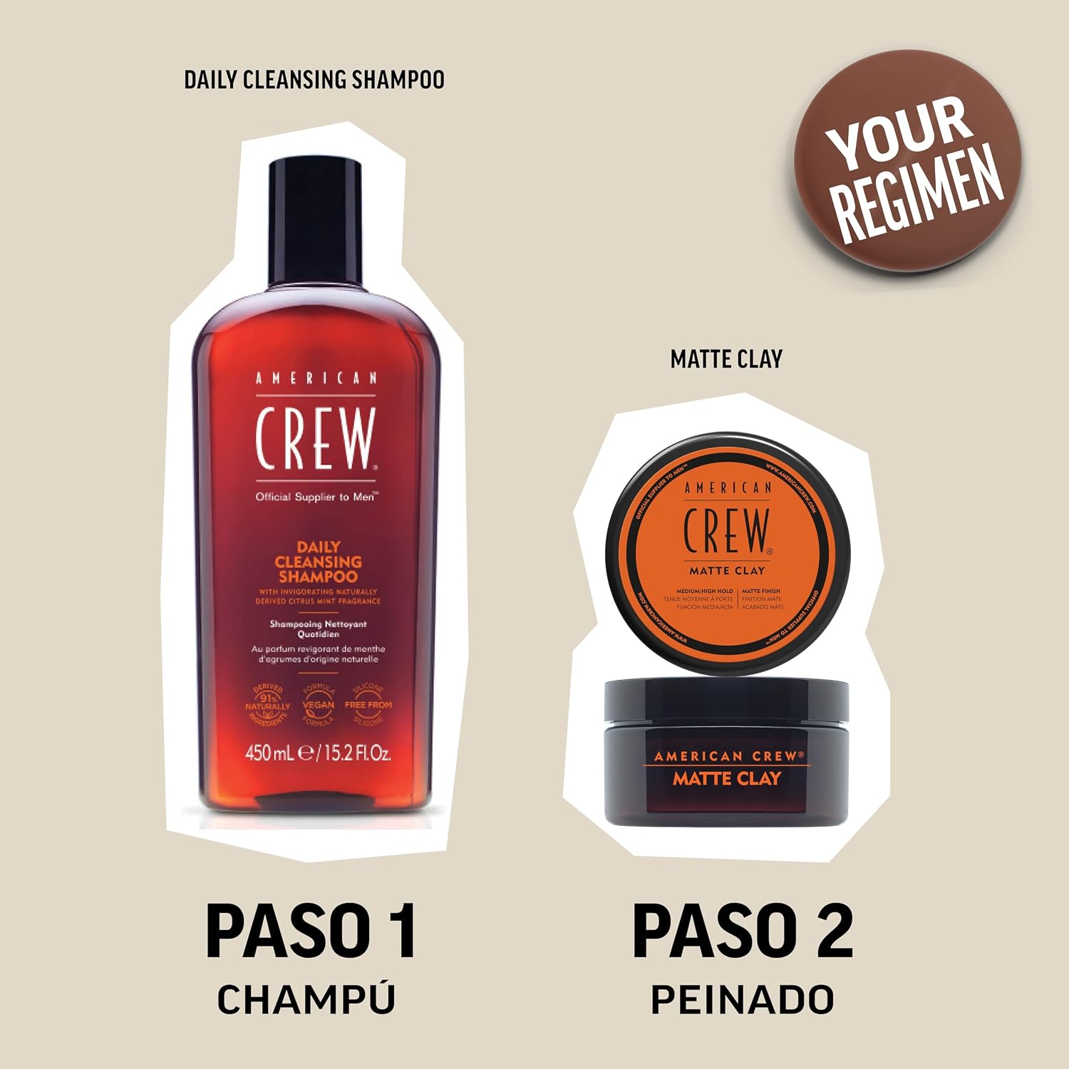 Detalle 2 de American Crew Matte Clay cera 85g para peinar