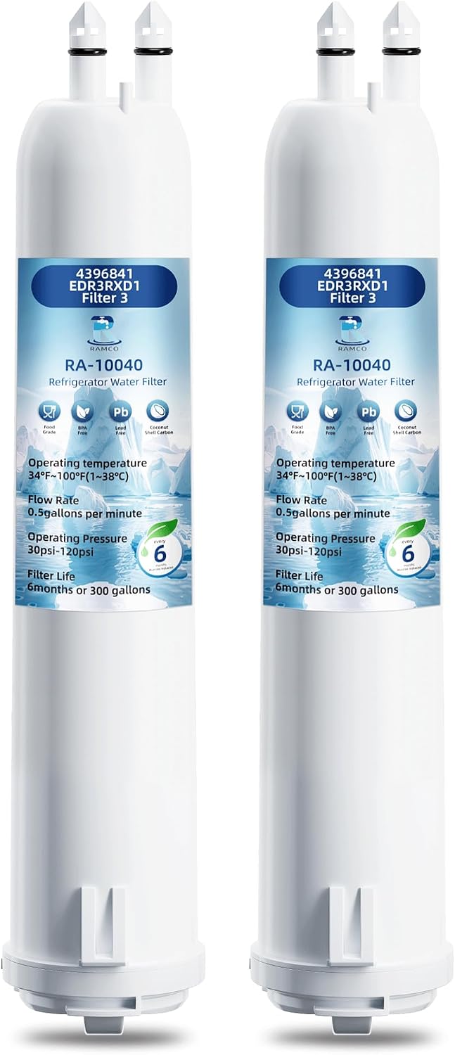 Detalle de everydrop by Whirlpool Ice and Water Refrigerator Filter 3 (EDR3RXD1) — A Practical Choice for Clean Ice and Water