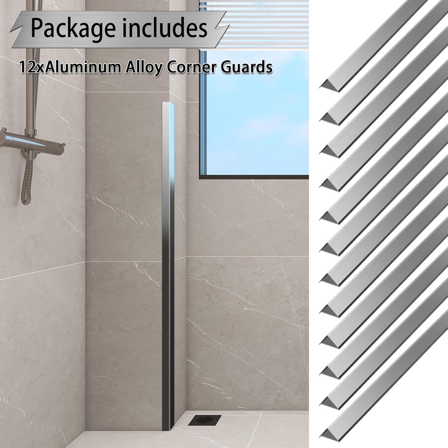 Detalle de Aluminum Corner Guards 1.2 x 1.2 x 48 in