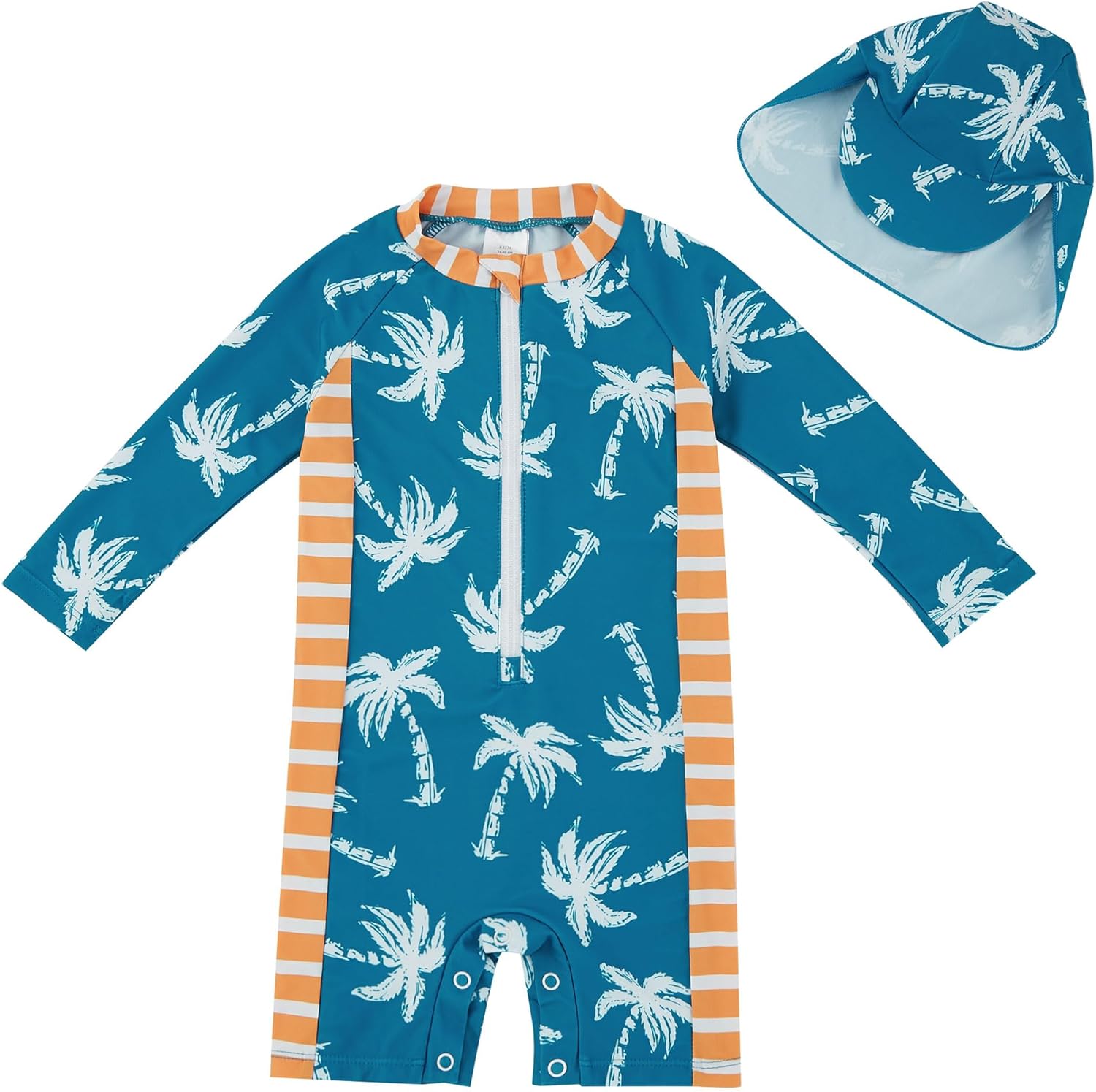 Detalle de UMELOK Baby Badeanzug mit Sonnenhut – UV-Schutz UPF 50+ für Baby Jungen