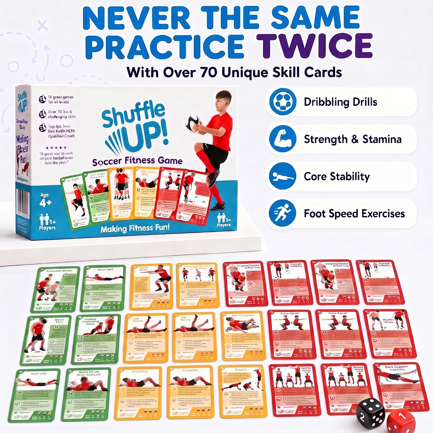 Detalle de Shuffle Up soccer game with 70+ skill cards