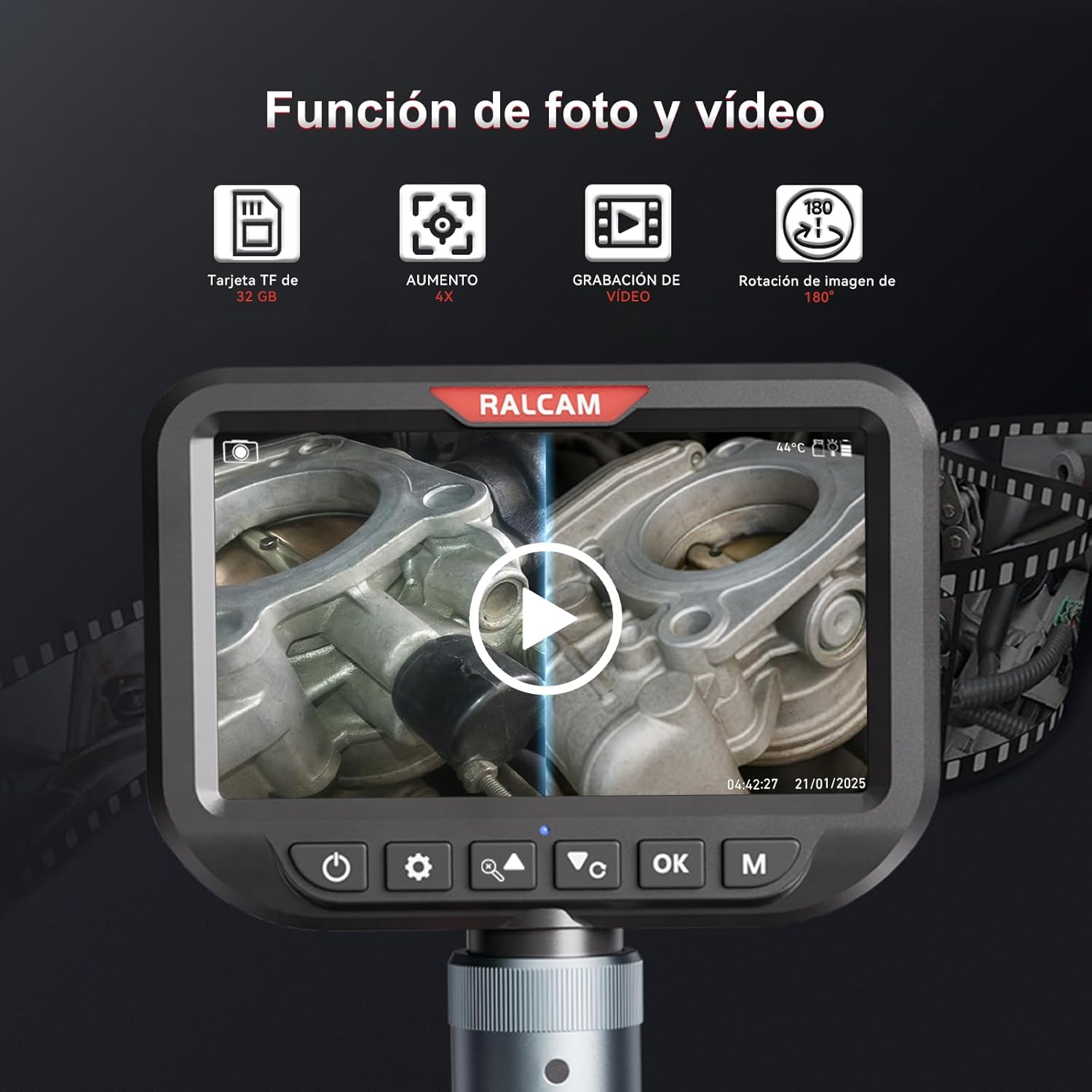 Thumbnail 4 de Ralcam Cámara Endoscópica con Luz 8,5 mm Pantalla 5
