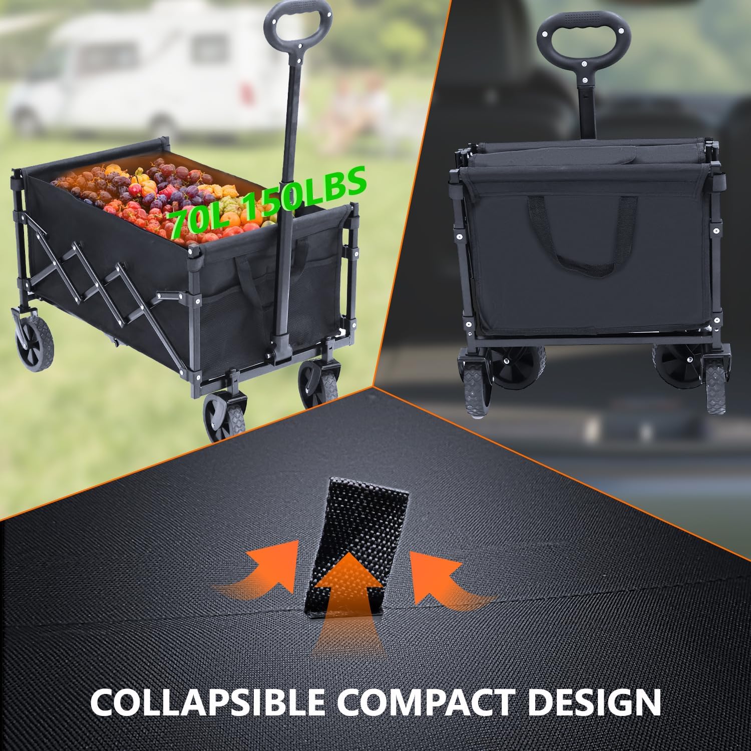 Thumbnail 4 de RYGEO Festival Trolley 68 kg foldable wagon