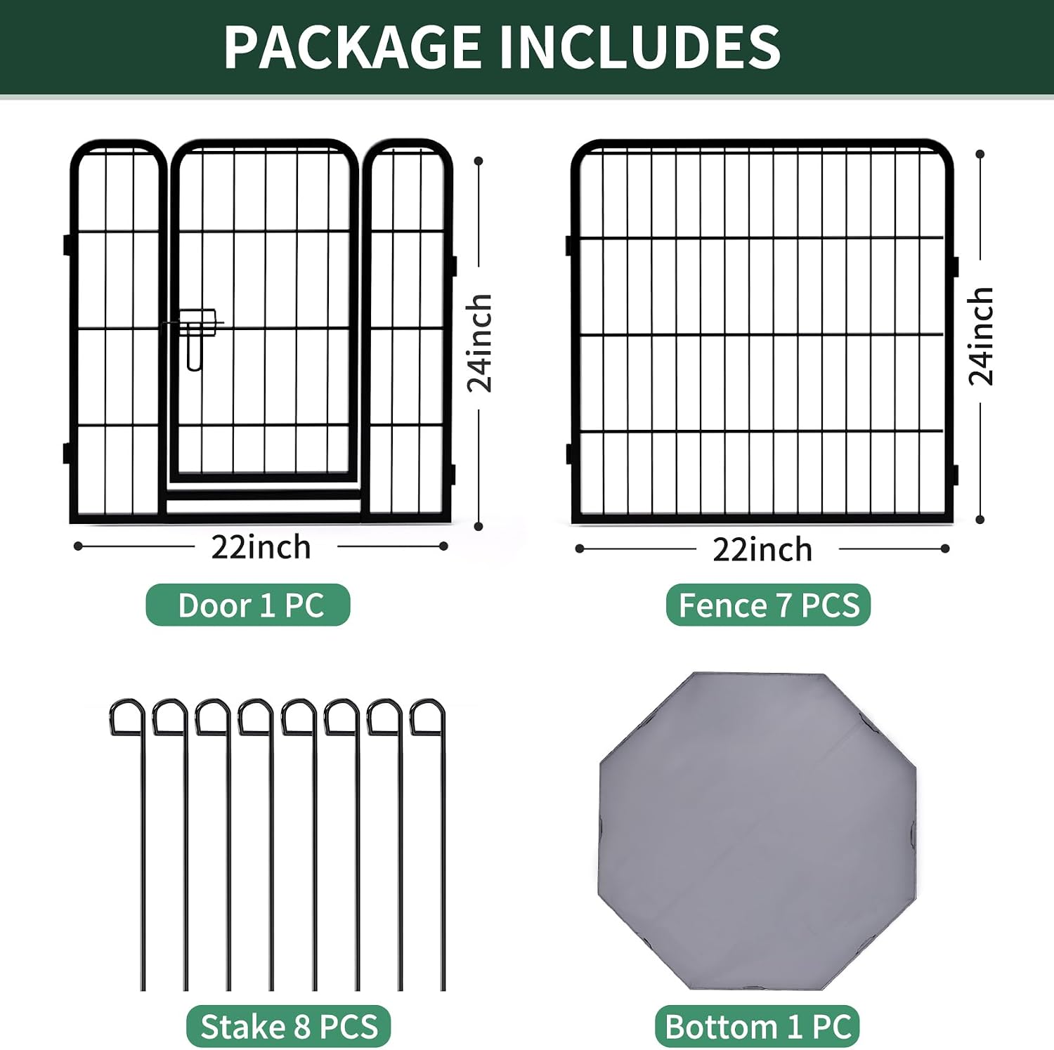 Detalle de PETIME Dog Playpen, 8 Panels