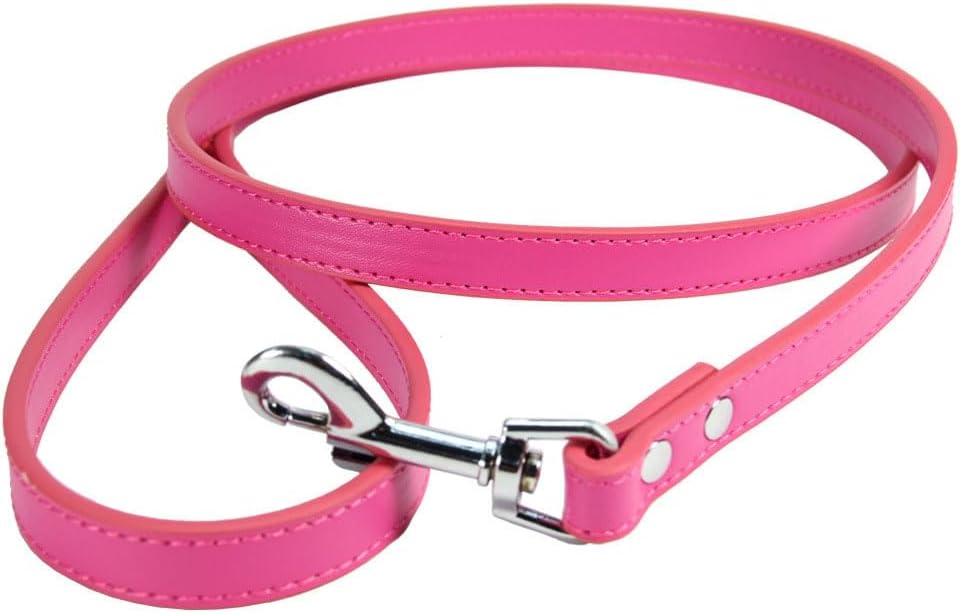 Thumbnail 6 de 1Pcs Khaki PU Leather Dog Lead 1.5cm x 120cm for Small Pets
