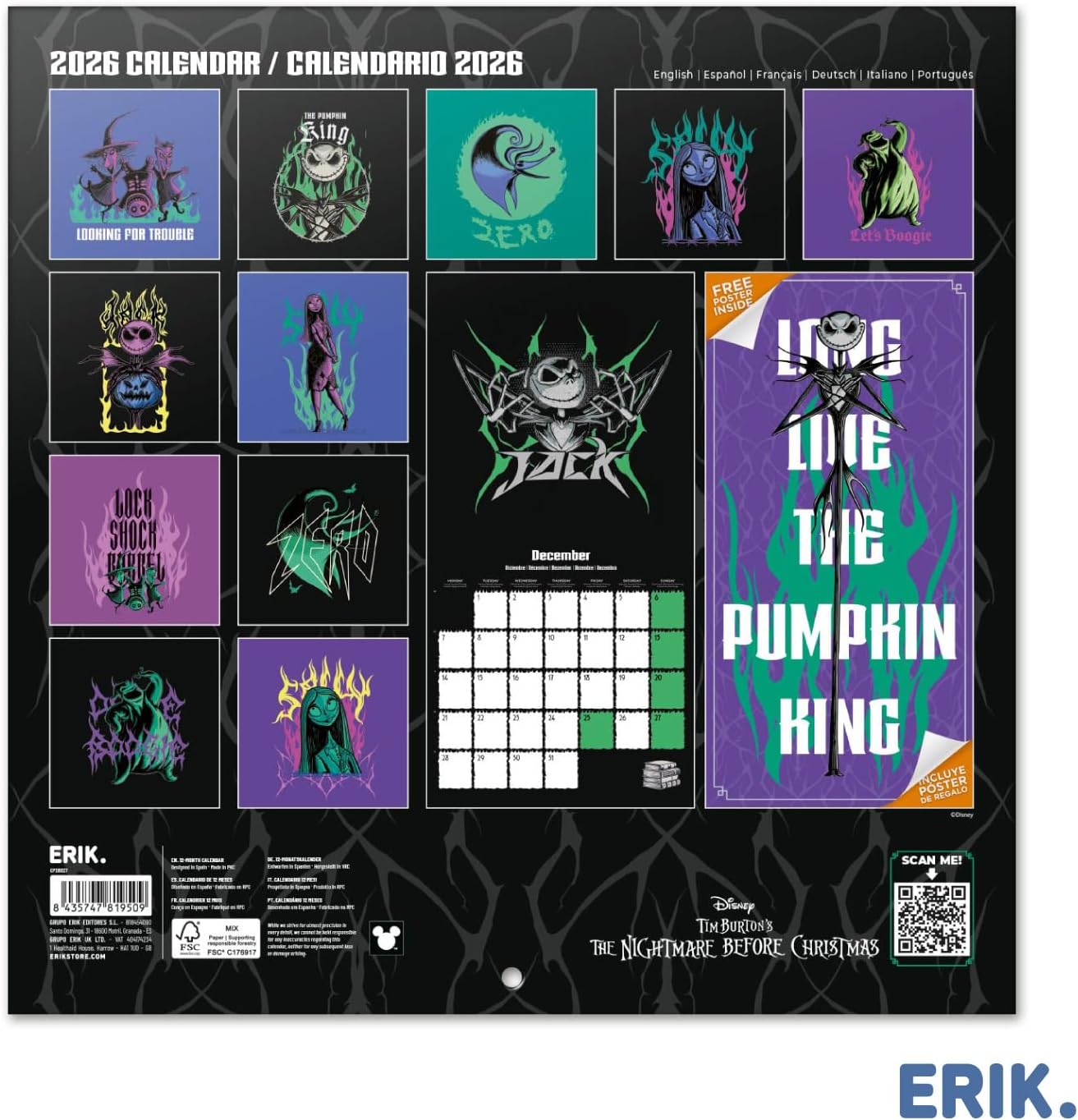 Thumbnail 1 de Grupo Erik Calendario da muro 2026 30x30 cm 📅