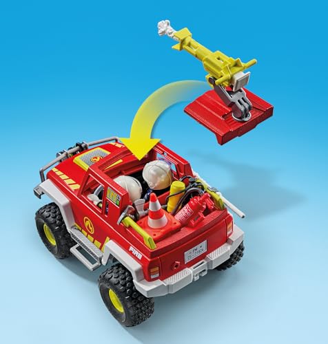 Detalle de Playmobil 71824 Camion de Pompier – Action Heroes, véhicule jouet dès 4 ans