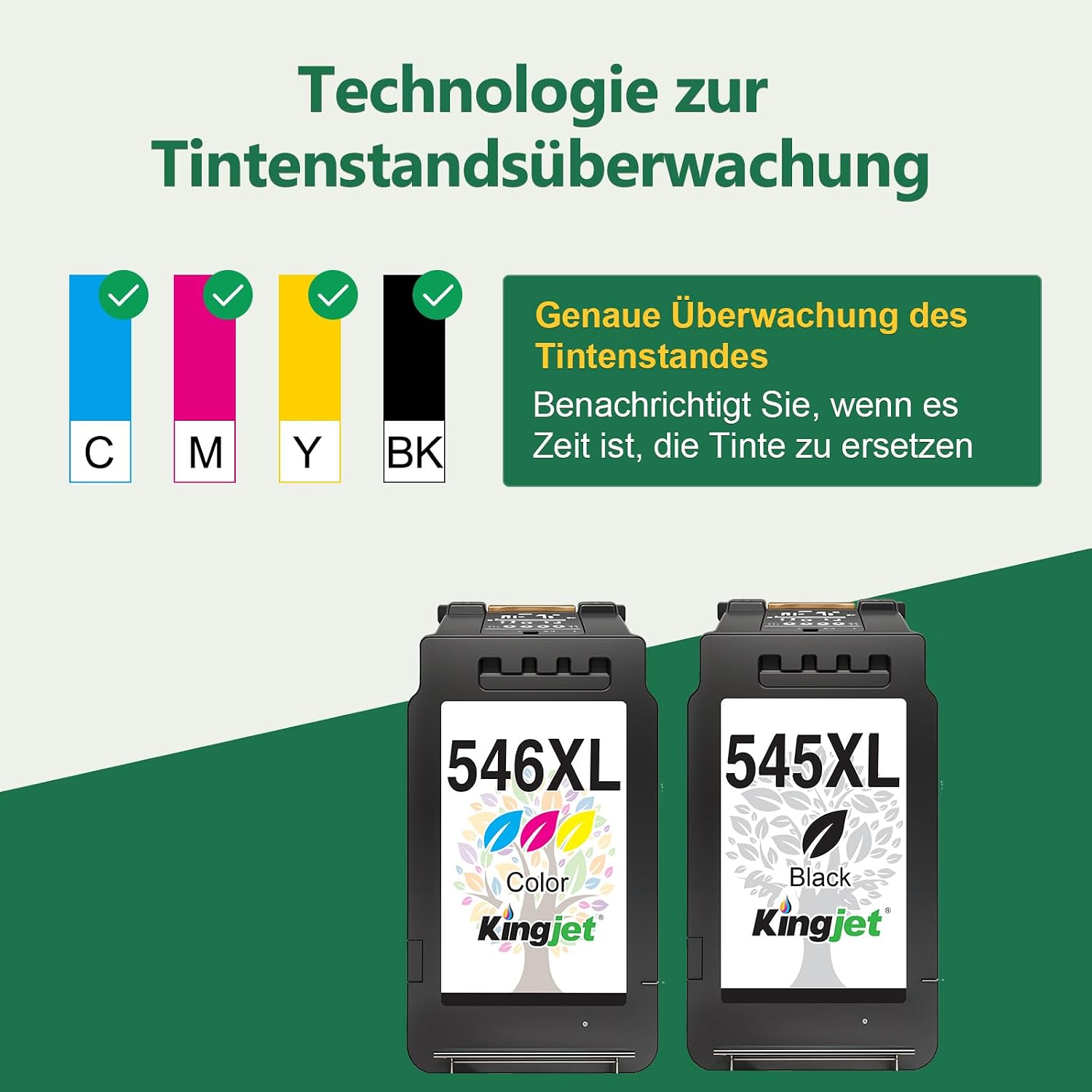 Thumbnail 3 de 545XL/546XL Multipack Patronen (PG-545XL Schwarz & CL-546XL Farbe) kompatibel für Canon Pixma & Maxify