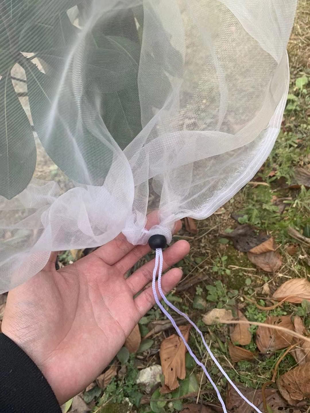 Thumbnail 6 de 2 Packs Insect Bird Barrier Netting Mesh with Drawstring Garden Bug Netting for Plants, Fruits and Flowers