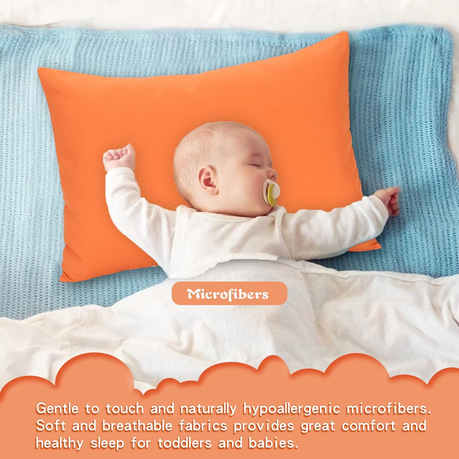 Thumbnail 4 de Winmany 2Pack Baby & Kids Pillowcases (Toddler Cushion Cover) – Orange – Soft, Breathable Envelope Style