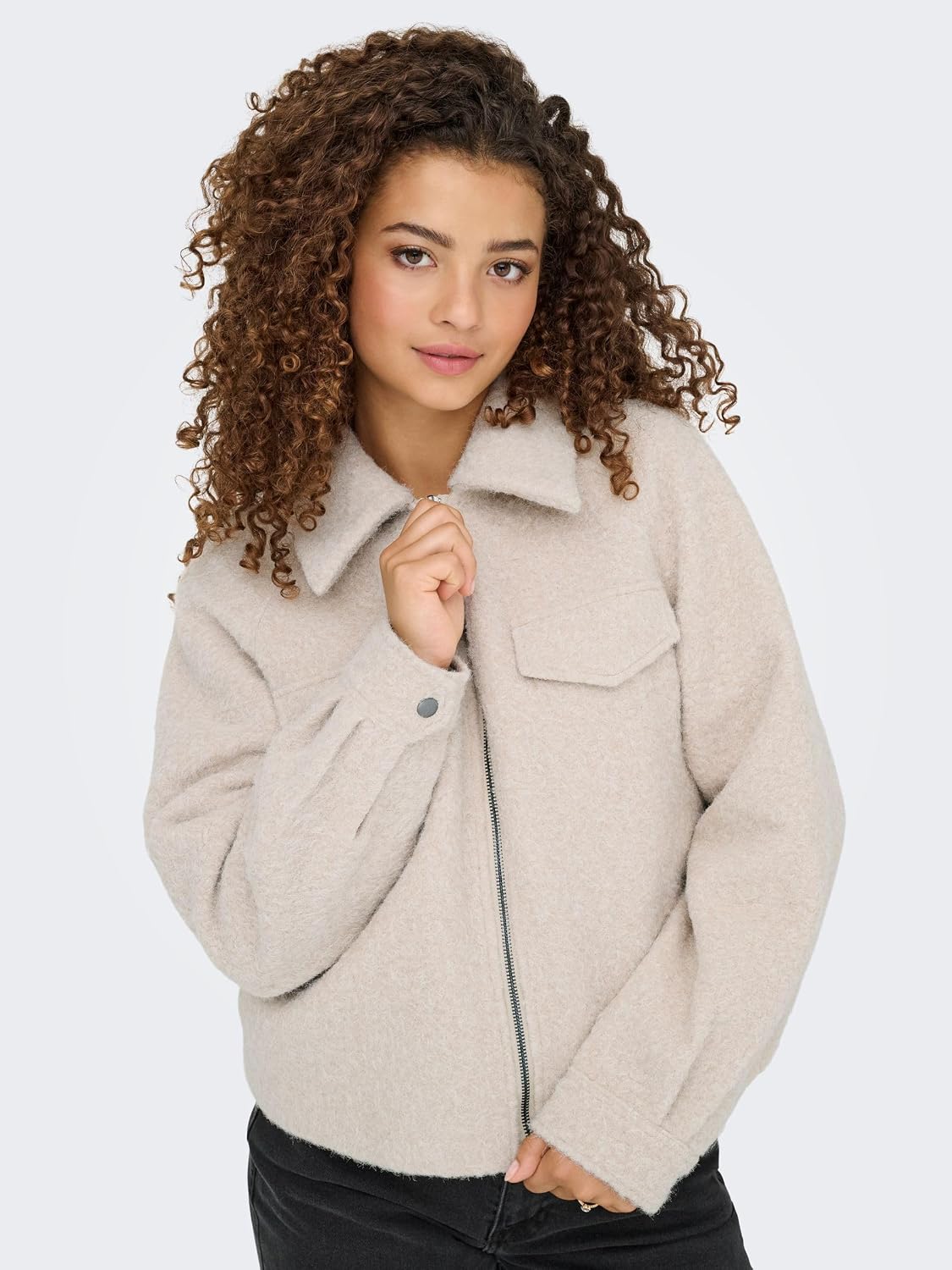 Detalle de ONLY Onlmalo Boucle Jacket Otw Noos Donna – Giacca Bouclé Otw Noos