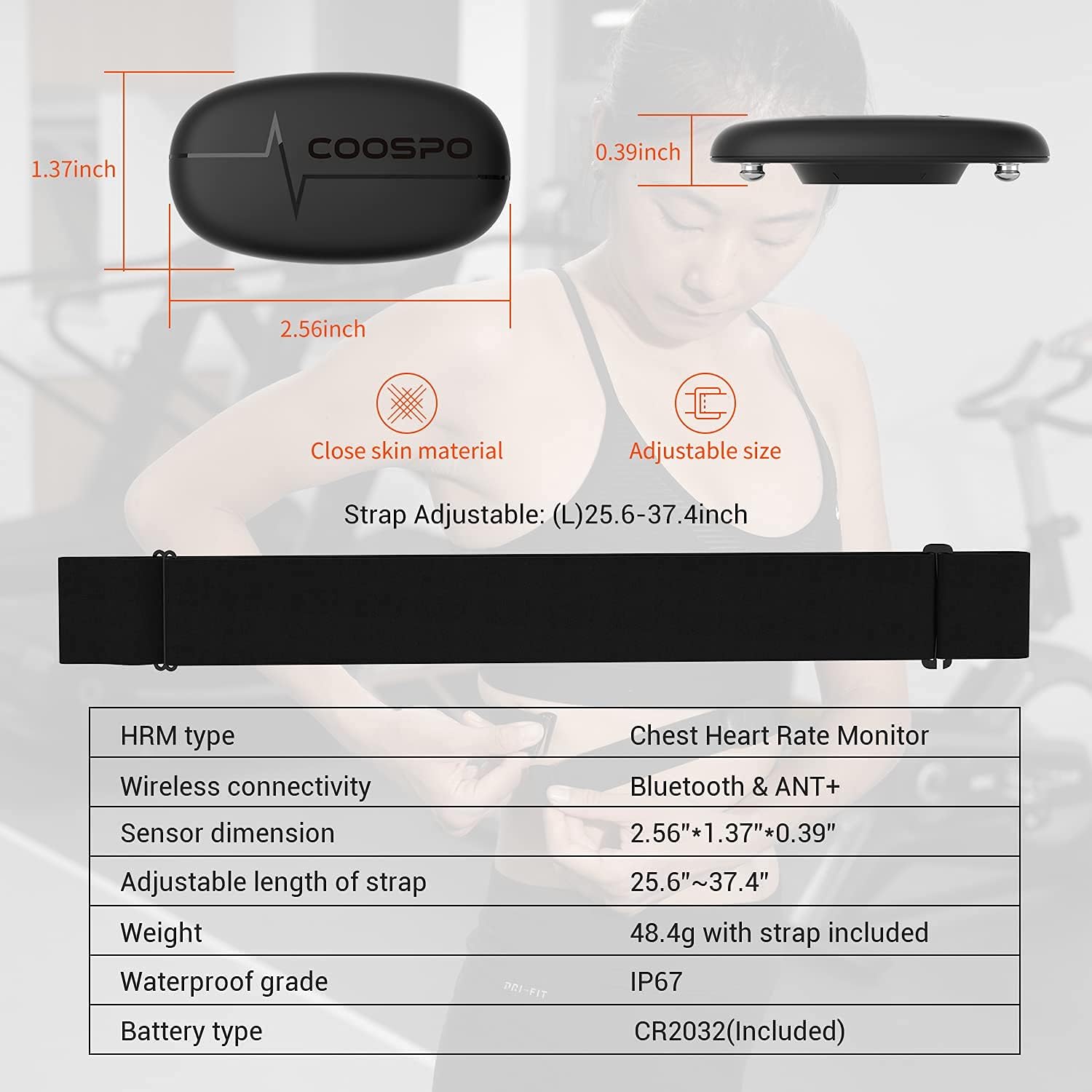 Thumbnail 6 de COOSPO H6 chest heart rate monitor 1 ANT+