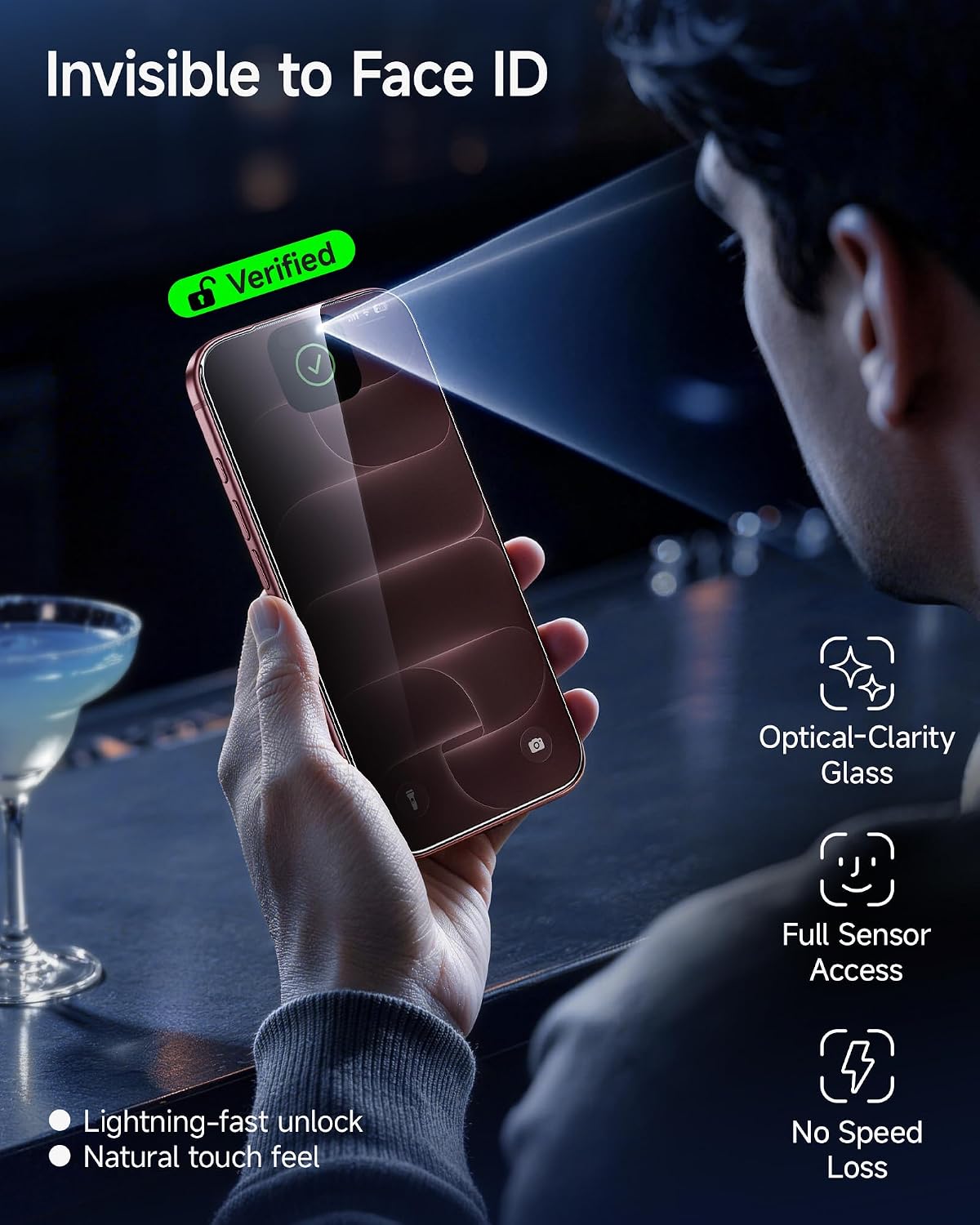 Detalle de SMARTDEVIL 3-Pack Privacy Screen Protector for iPhone 18 Pro Max, 9H Glass