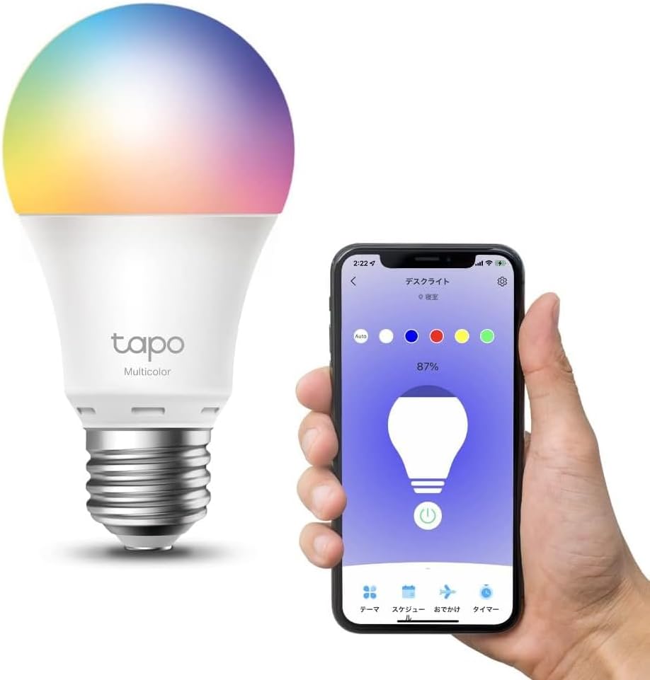 Detalle de TP-Link Tapo L535E/A Matter対応スマートLED電球 E26・1100ルーメン・1600万色